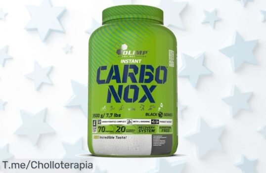 Potencia tu energía con Olimp Nutrition Carbonox y su sabor Cherry Cola, ¡resistencia mejorada al alcance de tu mano! No te pierdas este ofertón limitado, actúa ya