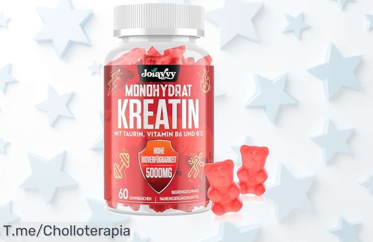 Potencia tu energía en el gym con gominolas de creatina a un precio loco, sabor irresistible y absorción rápida. ¡Aprovecha este ofertón antes que se agoten!