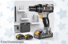 Potencia tus proyectos con el taladro atornillador eléctrico LEEIKOO, ¡ofertón única! 42Nm de fuerza y 14 accesorios en un precio loco ¡Aprovecha antes de que se agote!