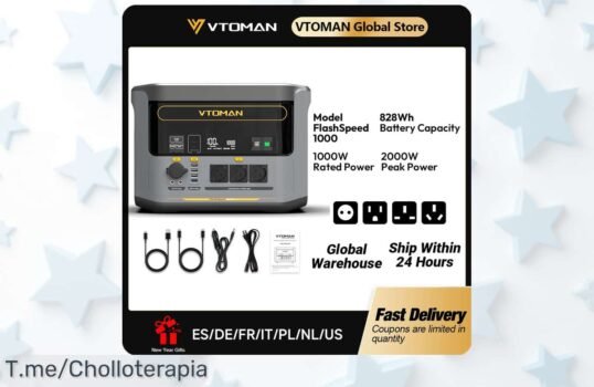 Potente Y Portátil: ¡Hazte Con La VTOMAN FlashSpeed 1000 A Un Precio Loco! Energía Inagotable Para Tus Aventuras, Pero Apresúrate Que Solo Quedan Pocas Unidades Disponibles
