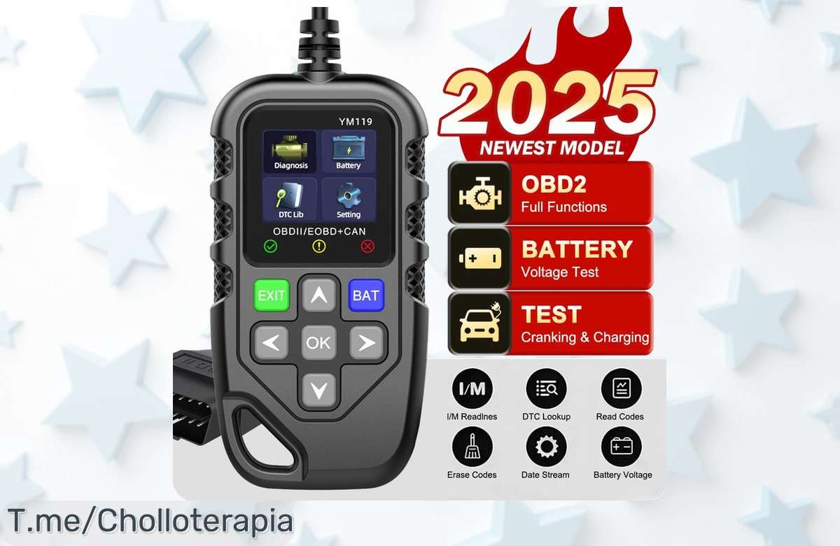 Potente escáner OBD2 a precio de ganga, diagnóstico automático para tu coche. ¡Aprovecha este ofertón y asegura tu tranquilidad en la carretera antes que se agote!