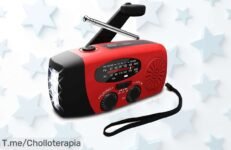 Prepárate para la aventura con la manivela portátil multifuncional: ¡radio solar y banco de energía en un super chollo! Compra ahora antes que se agote y mantente seguro siempre