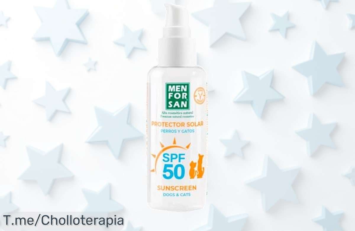 Protege a tu mejor amigo con MENFORSAN Solar Factor 50, ¡ofertón único que hidrata y cuida su piel del sol! No te quedes sin el tuyo, stock limitado. ¡Compra ya!