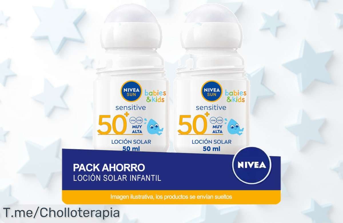 Protege a tus peques con NIVEA SUN FP 50+ Roll on Niños Sensitive, ¡lleva 2 unidades en esta oferta nunca vista! Asegura su piel y aprovecha este precio loco antes de que se acabe.