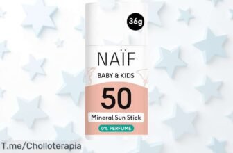 Protege a tus peques con la barra solar Naïf SPF 50, sin microplásticos y resistente al agua Aprovecha este ofertón único antes de que se agote, ¡no te lo pierdas!