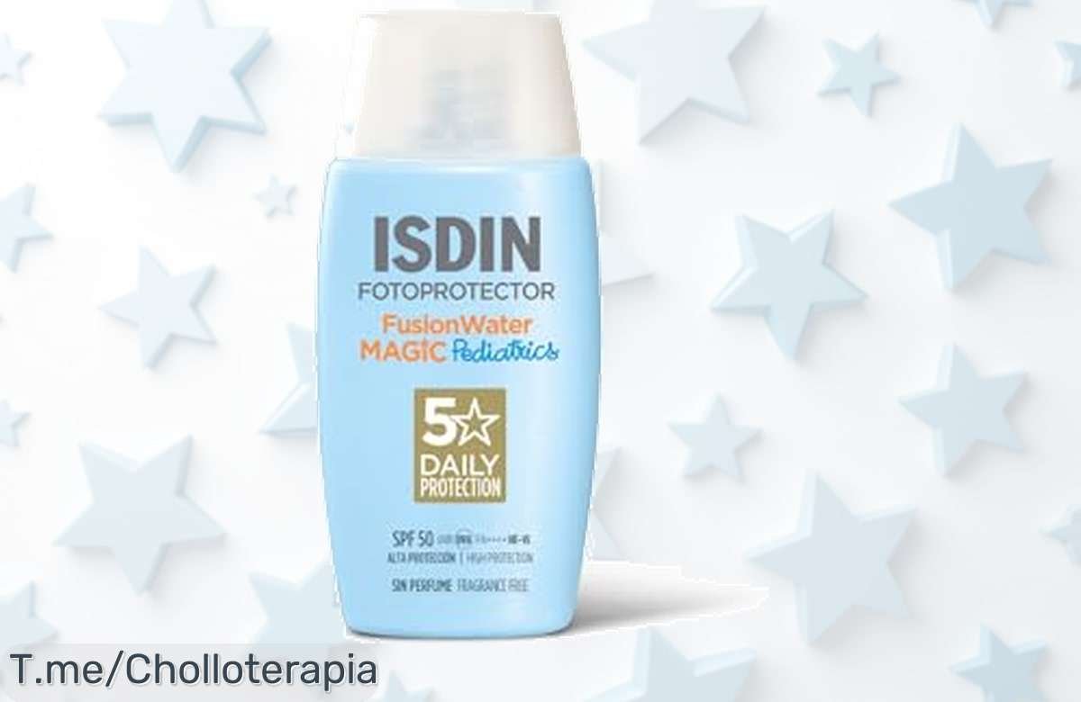 Protege la piel de tu peque con el mejor protector solar ISDIN ¡ofertón único! No irrita y se aplica fácil. Aprovecha este precio loco antes de que se agote.