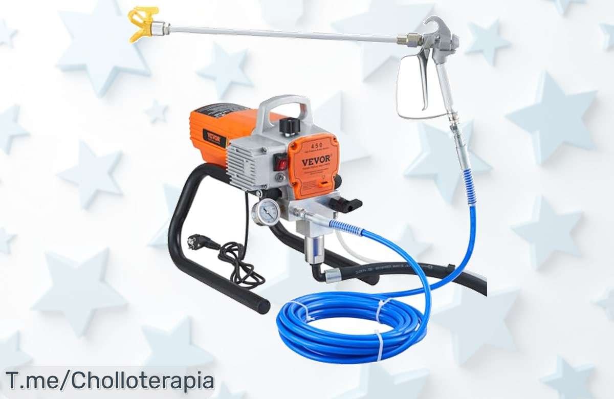 Pulveriza como un Pro con el VEVOR 1500 W: ¡Logra acabados perfectos y limpieza exprés a un precio de ganga! Aprovecha este ofertón antes de que se acabe.