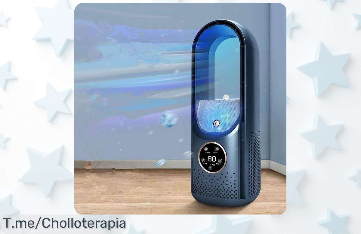 Refresca tu verano con el ventilador portátil de aire acondicionado a un precio loco, ¡chollo limitado! No te quedes sin el tuyo, actúa ahora y siente la brisa fresca.