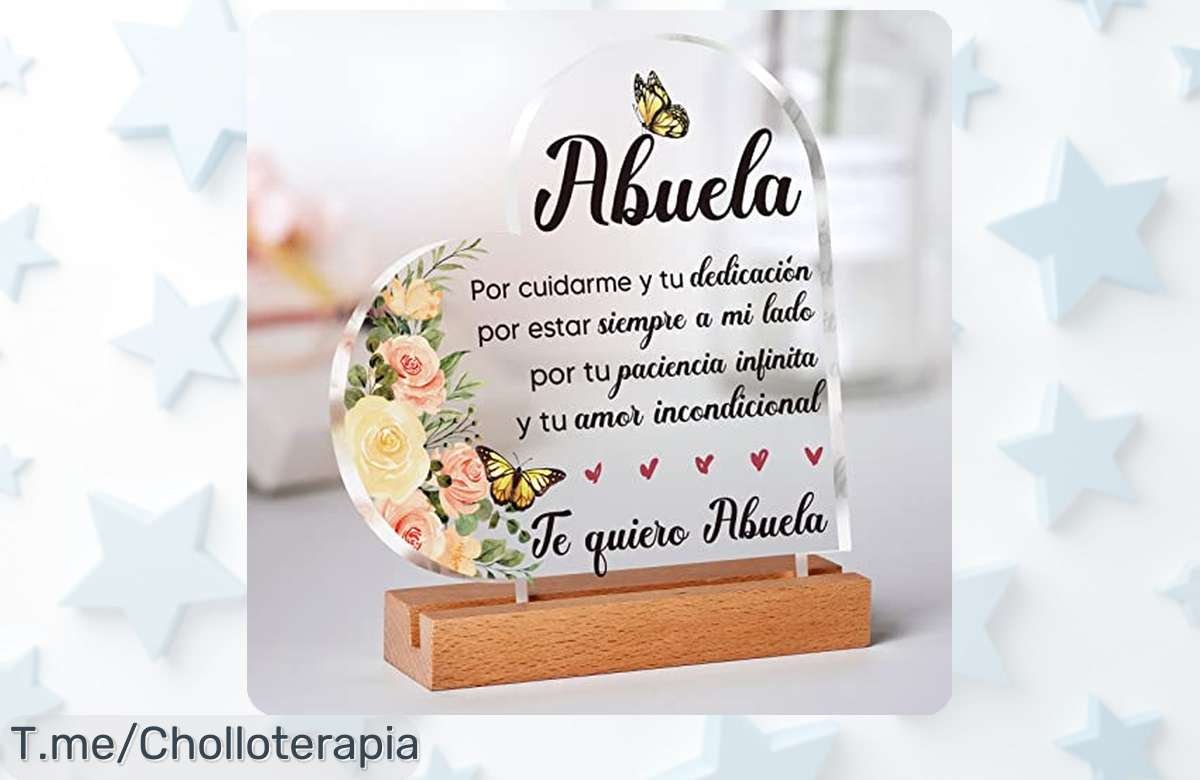 Regalo Único para Abuela: Placa Acrílica Llena de Amor, ¡Super Chollo que No Puedes Dejar Pasar! Hazla Sonreír y Asegura Tu Pedido Ya Antes de Que Se Agote.