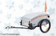 Remolque para bicicleta a precio loco: ligero, fácil de instalar y con cubierta impermeable ¡Aprovecha este ofertón único antes que se agote!