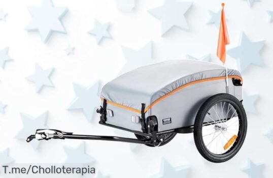 Remolque para bicicleta a precio loco: ligero, fácil de instalar y con cubierta impermeable ¡Aprovecha este ofertón único antes que se agote!