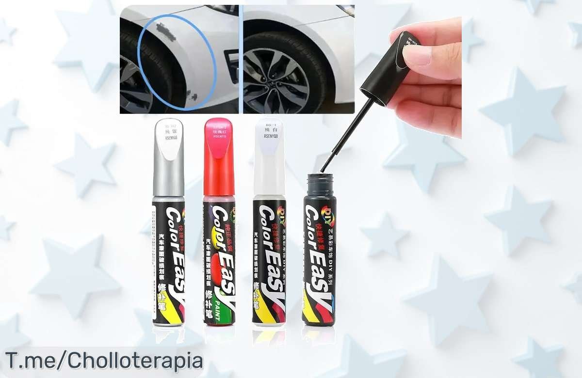 Renueva tu coche con la pluma reparadora de arañazos, un super chollo en varios colores que hará brillar tu vehículo como nuevo. ¡Compra ya antes de que se agote!