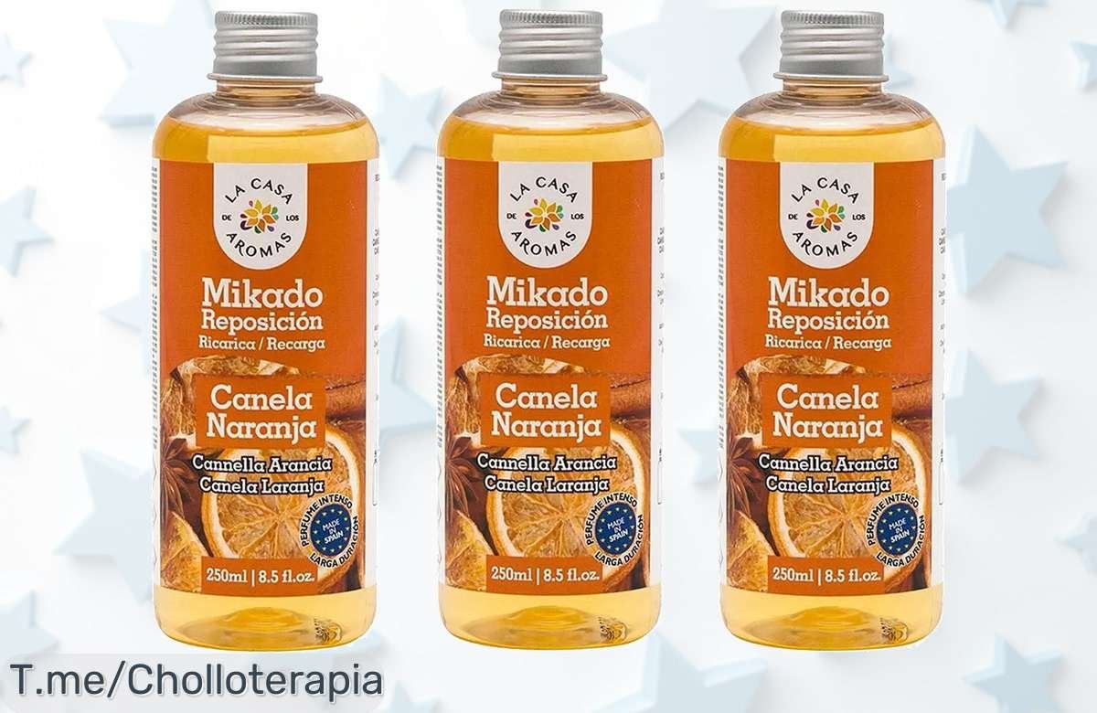 Renueva tu hogar con el ofrecimiento nunca visto de ambientadores Mikado Canela Naranja: tres fragancias irresistibles a un precio loco. ¡Apresúrate, las unidades son limitadas!
