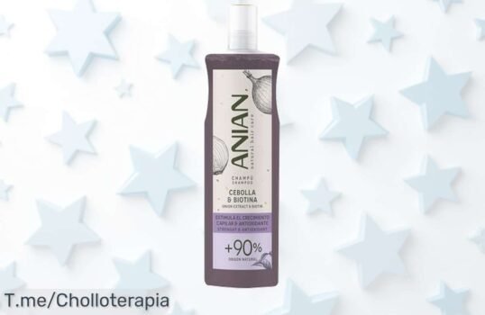 Revitaliza tu cabello con el champú de cebolla y biotina ANIAN, limpia en profundidad y estimula su crecimiento a un precio loco ¡Solo quedan pocas unidades!