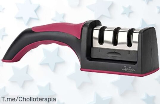Revive tus cuchillos con el afilador Jata HACC4541: Afilado fácil, diseño antideslizante y resultados profesionales en minutos ¡No te pierdas este super chollo único!