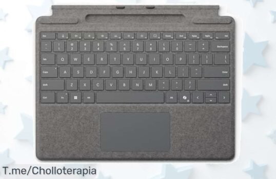 Revoluciona tu productividad con el teclado Surface Pro: teclas brillantes y acceso a Copilot ¡No te pierdas este ofertón único, compra ya antes que se agoten!