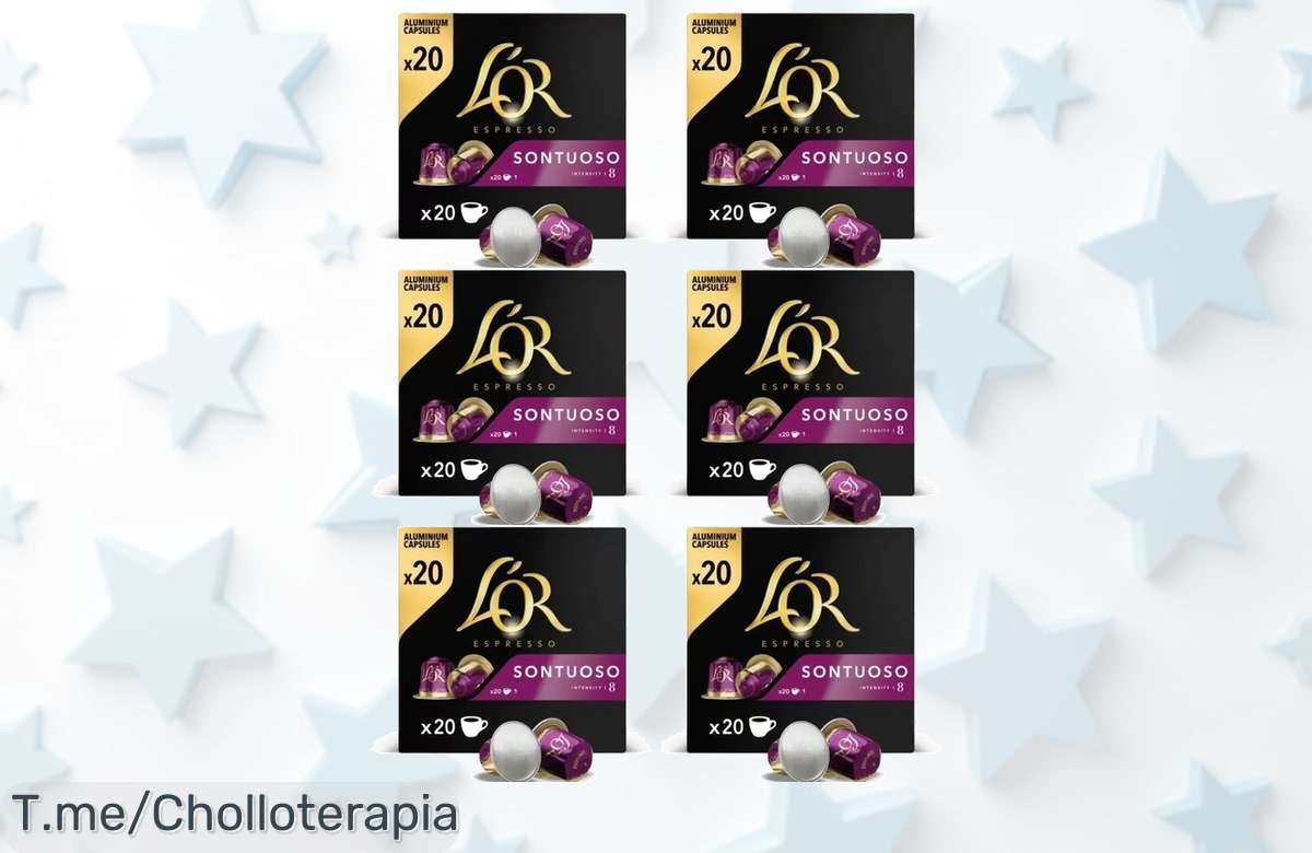 Sabor Inigualable con L’OR ESPRESSO: 120 cápsulas irresistibles en un super chollo de café. ¡No te pierdas esta oferta única, que vuela! Compra ya antes de que se acabe.