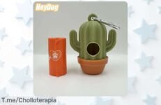 Sé el dueño más cool del parque con nuestro dispensador de bolsas en diseño cactus, ¡mantén todo limpio y luce genial! No te pierdas este ofertón exclusivo, actúa ya antes que se acabe