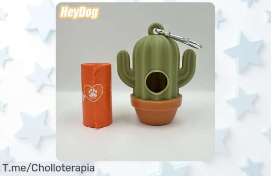 Sé el dueño más cool del parque con nuestro dispensador de bolsas en diseño cactus, ¡mantén todo limpio y luce genial! No te pierdas este ofertón exclusivo, actúa ya antes que se acabe
