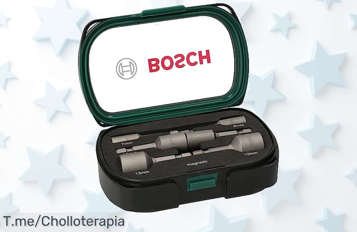Set de 6 llaves de vaso Bosch a precio loco: versatilidad total y resistencia garantizada. ¡Haz tu trabajo más fácil! Compra ahora antes que se acaben, no te lo pierdas.
