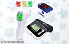 Super chollo en salud: Kit 3 en 1 con tensiómetro, termómetro y pulsómetro Cuida a tu familia de forma fácil ¡No te pierdas este ofertón! Compra ya antes que se agote