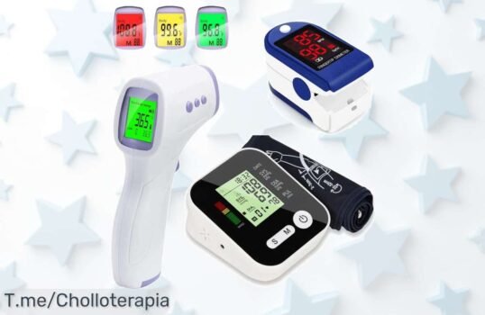 Super chollo en salud: Kit 3 en 1 con tensiómetro, termómetro y pulsómetro Cuida a tu familia de forma fácil ¡No te pierdas este ofertón! Compra ya antes que se agote