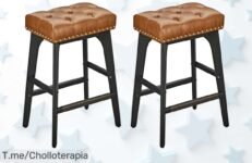 Taburetes de Bar Elegantísimos y Resistentes a un Precio Loco, ¡Montaje Rápido y Estilo Único! Solo Unas Pocas Unidades Disponibles, Aprovecha Este Chollo Ya Mismo