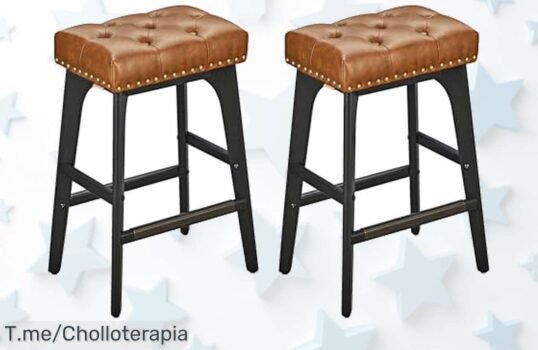 Taburetes de Bar Elegantísimos y Resistentes a un Precio Loco, ¡Montaje Rápido y Estilo Único! Solo Unas Pocas Unidades Disponibles, Aprovecha Este Chollo Ya Mismo