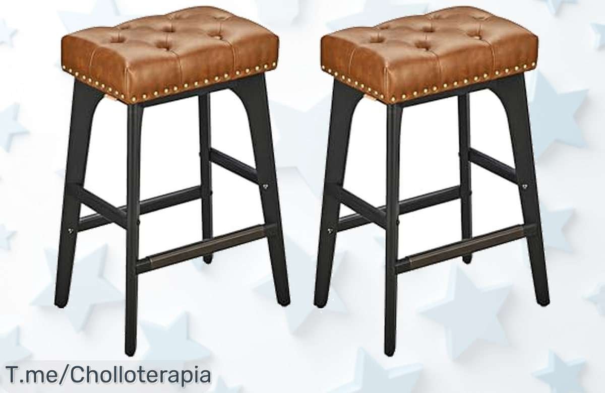 Taburetes de Bar Elegantísimos y Resistentes a un Precio Loco, ¡Montaje Rápido y Estilo Único! Solo Unas Pocas Unidades Disponibles, Aprovecha Este Chollo Ya Mismo.
