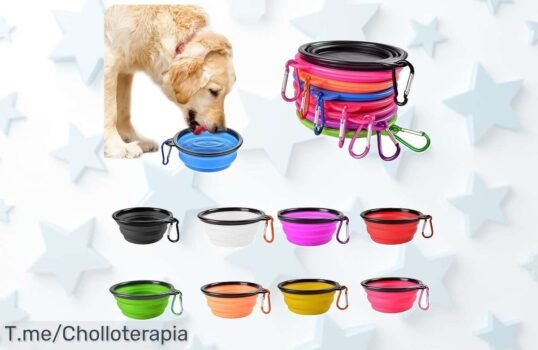Transforma cada aventura con nuestro cuenco portátil para mascotas: ¡super chollo plegable y duradero que hará felices a tus peludos! Oferta limitada, actúa ya y sorpréndelos