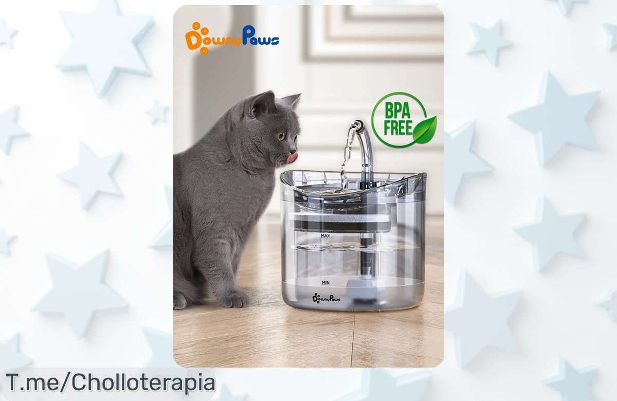 Transforma la hora de beber de tu mascota con DownyPaws: agua fresca y limpia al instante, ¡ofertón exclusivo que no puedes perderte! Compra ya antes de que se agote.