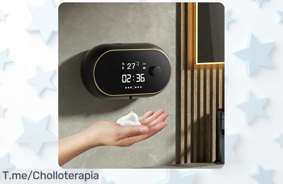 Transforma tu baño con el dispensador automático de jabón, un super chollo sin contacto y gran capacidad. ¡Compra ya antes de que se agoten las unidades!