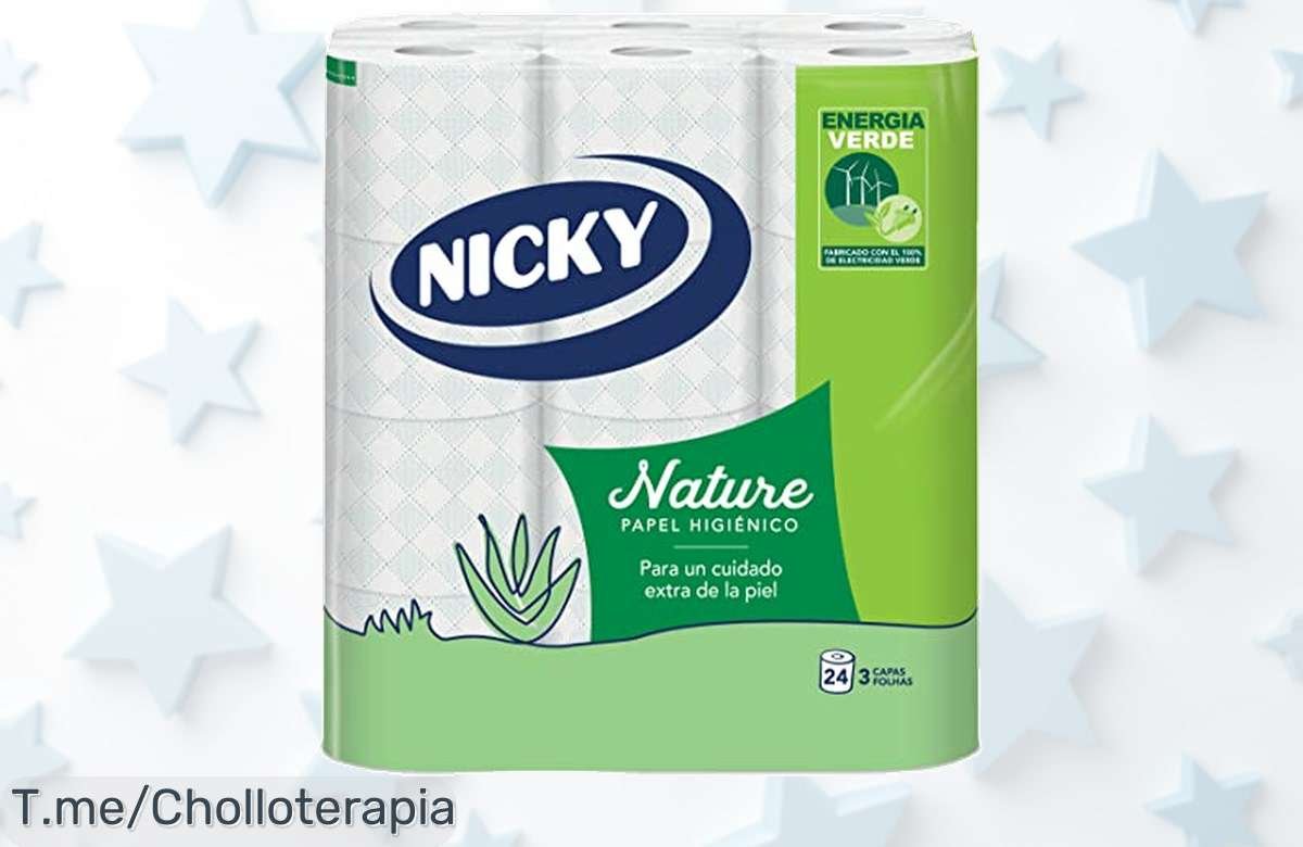 Transforma tu baño en un oasis con el ofertón de Nicky Nature: 24 rollos ultra suaves con Aloe Vera a un precio loco. ¡Corre, esta ganga se va volando!