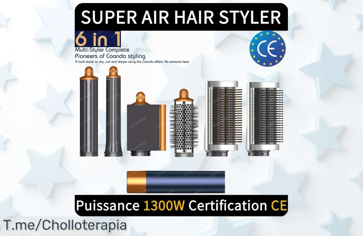 Transforma tu cabello con el secador 6 en 1 ¡Aprovecha el super chollo de descuento brutal solo hoy! No te lo pierdas, esta oferta única es por tiempo limitado.