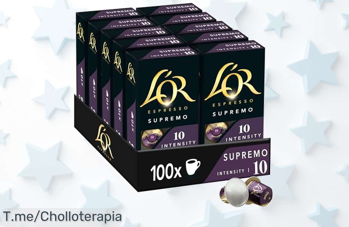Transforma tu café diario en una experiencia única con L’OR Espresso Supremo: ¡100 cápsulas a un precio loco! No dejes pasar este ofertón, compra ya y disfruta cada sorbo.