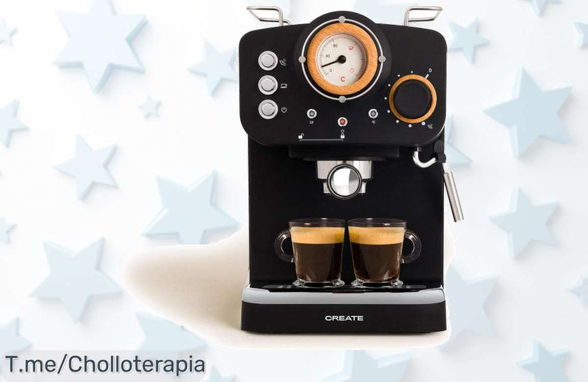 Transforma tu café en un lujo con la Cafetera Express THERA RETRO a precio loco: 20 bar de presión y diseño elegante. ¡Aprovecha este ofertón única antes que se acabe!