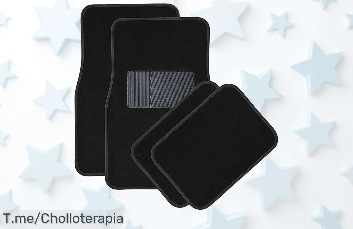 Transforma tu coche con lujo y seguridad: ¡Alfombrillas antideslizantes de PVC en oferta limitada a un precio loco! No te pierdas este super chollo, actúa ya.