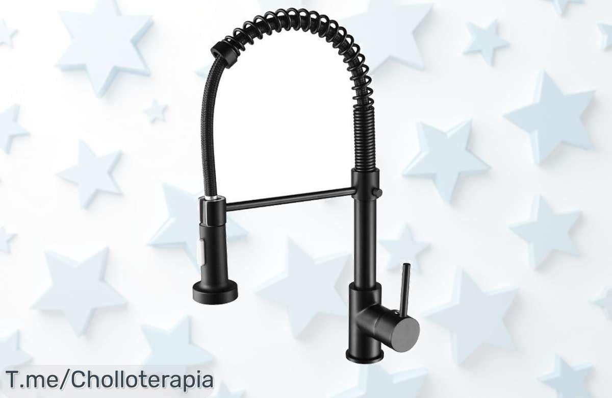Transforma tu cocina con el grifo de resorte que te ofrece agua fría y caliente al instante. ¡No pierdas esta oferta limitada, es un super chollo! Compra ya antes de que se agote.