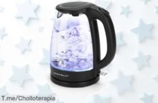 Transforma tu cocina con el hervidor AIGOSTAR, luces LED y 17 L de capacidad Este ofertón te hará disfrutar bebidas calientes al instante, ¡no esperes más!