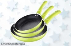 Transforma tu cocina con el super chollo San Ignacio Juego de Sartenes Negras Soul Marble, ¡cocina fácil y deliciosa! No te quedes sin este ofertón limitado