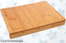 Transforma tu cocina con la tabla de corte de bambú, diseño moderno y durabilidad increíble ¡Precio loco por tiempo limitado! No te quedes sin la tuya, actúa ahora mismo