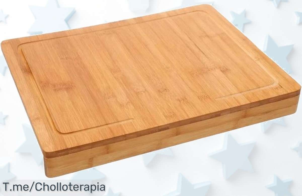Transforma tu cocina con la tabla de corte de bambú, diseño moderno y durabilidad increíble. ¡Precio loco por tiempo limitado! No te quedes sin la tuya, actúa ahora mismo.