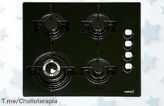 Transforma tu cocina con nuestra encimera de gas: 4 quemadores potentes en un diseño compacto ¡Cocina fácil y seguro a un precio loco! Oferta limitada, actúa ya