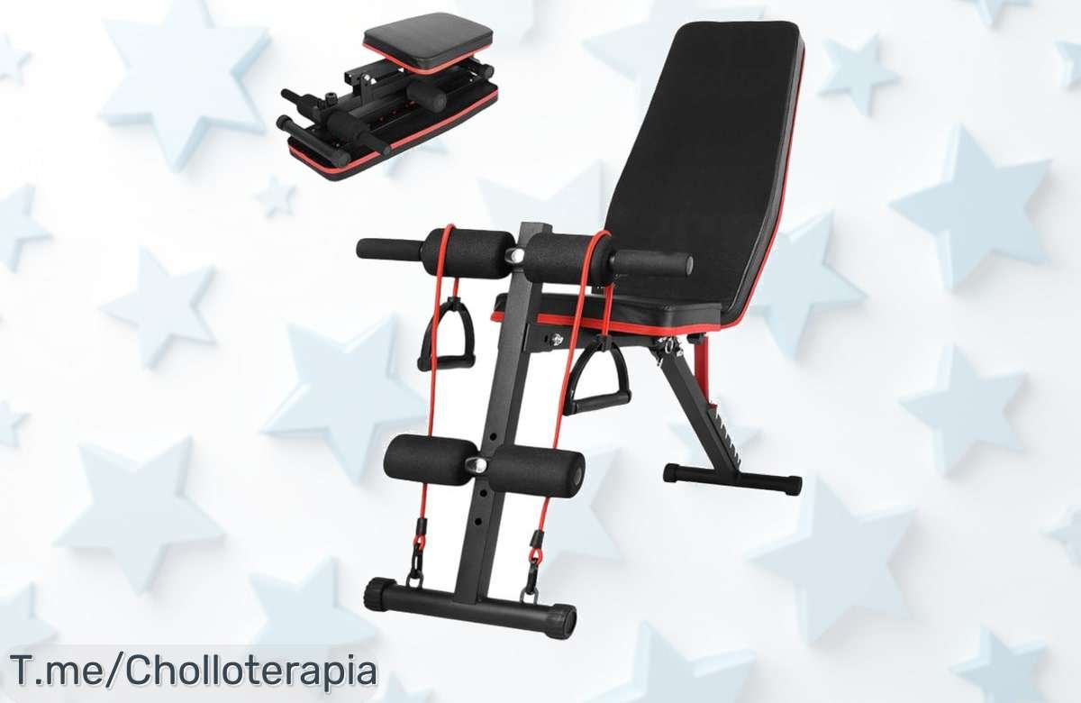 Transforma tu entrenamiento en casa con el banco de mancuerna plegable a un precio loco, ¡aprovecha este ofertón antes de que se agote! Compra ya y no te quedes sin el tuyo.