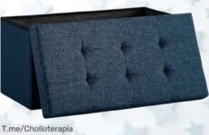 Transforma tu espacio con este baúl de almacenaje plegable, soporta hasta 300 kg y sirve como asiento ¡Aprovecha el ofertón antes que se agote!