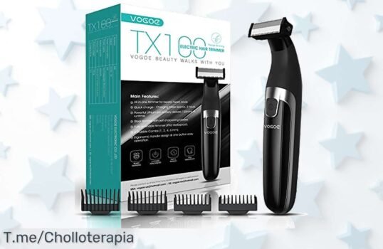 Transforma tu estilo con la recortadora VOGOE, cuchillas avanzadas para un afeitado perfecto y 120 minutos de batería ¡Aprovecha este ofertón antes de que se acabe!