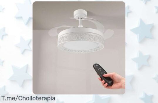 Transforma tu hogar con el Ventilador de Techo Led White Aqua 66W: super chollo con luz regulable y mando a distancia ¡No te quedes sin él, las unidades vuelan!
