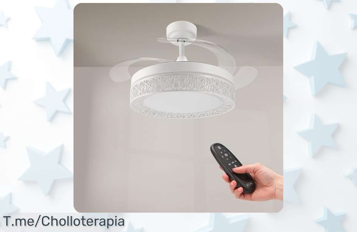 Transforma tu hogar con el Ventilador de Techo Led White Aqua 66W: super chollo con luz regulable y mando a distancia. ¡No te quedes sin él, las unidades vuelan!