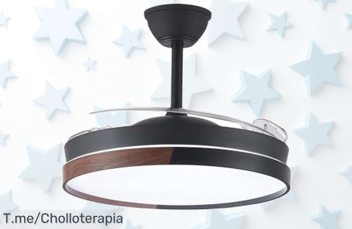 Transforma tu hogar con el ventilador LED Wonderlamp: diseño moderno y motor silencioso, ¡aprovecha este ofertón exclusivo y siente la frescura ahora! ¡Compra ya antes de que se agote!