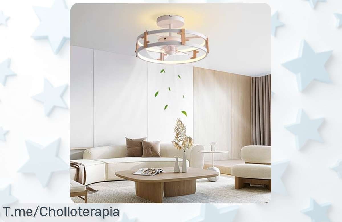 Transforma tu hogar con el ventilador de techo MOUNM: luz regulable, mando a distancia y un precio loco. ¡No te quedes sin este super chollo, compra ya antes que se agote!